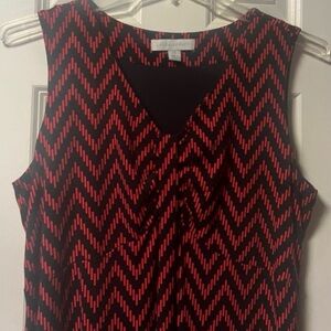 Laura Ashley ~ Women’s ~ Dress ~ 1X ~ Red & Black ~ Sleeveless